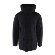 Blauw Melton Artic Stretch Dons Parka Woolrich , Blue , Heren