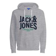 Comfortabele hoodie met verstelbare capuchon Jack & Jones , Gray , Her...