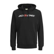 Vintage Logo Hoodie Sweatshirt Jack & Jones , Black , Heren