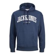 Gezellige Hoodie Josh Sweatshirt Jack & Jones , Blue , Heren