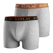 Comfort Fit Trunks 2-Pack Replay , Gray , Heren