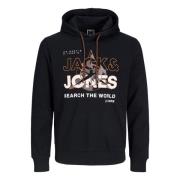 Comfortabele hoodie met verstelbare capuchon Jack & Jones , Black , He...