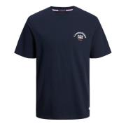 Heren T-shirt met Backprint Sportief gesneden Jack & Jones , Blue , He...