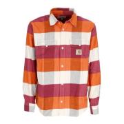 Heren Lyman Check Overhemd met Lange Mouwen Carhartt Wip , Orange , He...