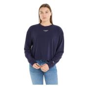 Navy Twill Trui Tommy Jeans , Blue , Dames