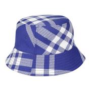 Geruite Bucket Hoed Burberry , Blue , Dames