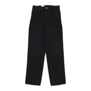 Zwarte Aged Canvas Single Knee Pant Carhartt Wip , Black , Heren