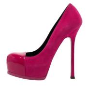 Pre-owned Leather heels Yves Saint Laurent Vintage , Pink , Dames