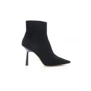 Zwarte Suède Kitten Heel Enkellaars Lola Cruz , Black , Dames