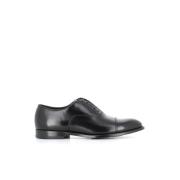 Klassieke Zwarte Leren Oxford Schoenen Doucal's , Black , Heren