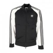 Zwart/Wit Streetwear Tracktop Jas Adidas , Black , Heren