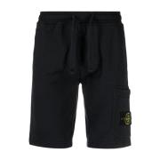 Blauwe Compass Shorts Stone Island , Blue , Heren