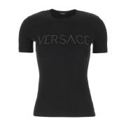 Klassieke T-Shirt Versace , Black , Dames