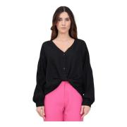 Zwarte Gerimpelde Blouse Only , Black , Dames