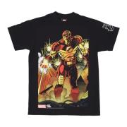Iron Man Avengers Tee Zwart Streetwear HUF , Black , Heren