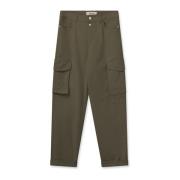 Tapered Trousers MOS Mosh , Green , Dames