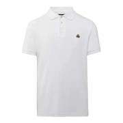 Goud Wit Pique Polo Shirt Moose Knuckles , White , Heren