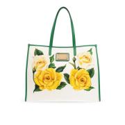 Shopper tas met bloemenmotief Dolce & Gabbana , White , Dames