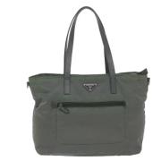 Pre-owned Fabric totes Prada Vintage , Gray , Dames