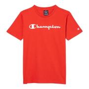 Basis Korte Mouw T-shirt Champion , Red , Heren
