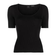 Round-neck Knitwear Pinko , Black , Dames