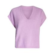 V-neck Knitwear March23 , Purple , Dames