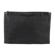 Pre-owned Leather clutches Givenchy Pre-owned , Black , Dames