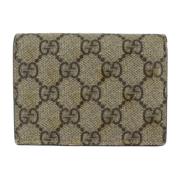 Pre-owned Canvas wallets Gucci Vintage , Beige , Dames