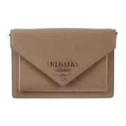 Pre-owned Leather wallets Prada Vintage , Beige , Dames