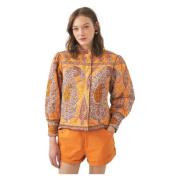 Print jas Tajar Antik Batik , Orange , Dames