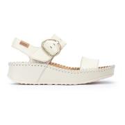 Lichtgewicht witte leren sandalen voor vrouwen Pikolinos , White , Dam...