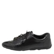 Pre-owned Leather sneakers Prada Vintage , Black , Dames