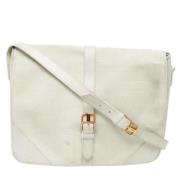 Pre-owned Leather crossbody-bags Yves Saint Laurent Vintage , White , ...