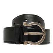 Pre-owned Leather belts Salvatore Ferragamo Pre-owned , Black , Dames