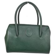Pre-owned Leather handbags Cartier Vintage , Green , Dames