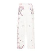 Straight Trousers Forte Forte , White , Dames