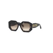 Gedurfde Groene Gradient Lens Zonnebril Philipp Plein , Black , Dames