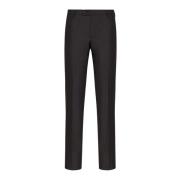 Lage taille Wollen Broek Grijs Emporio Armani , Gray , Heren