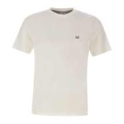 Heren Wit Katoen Logo T-shirt C.p. Company , White , Heren