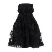 Tule jurk met strikken en borduurwerk Simone Rocha , Black , Dames