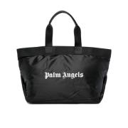 Gewatteerde Tote Tas Zwart Palm Angels , Black , Heren