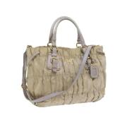 Pre-owned Nylon handbags Prada Vintage , Beige , Dames