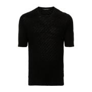 Zwarte T-shirts en Polos Collectie Tagliatore , Black , Heren