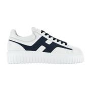 Wit en blauw leren sneakers Hogan , White , Heren