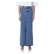 Denim Skirts Philosophy di Lorenzo Serafini , Blue , Dames