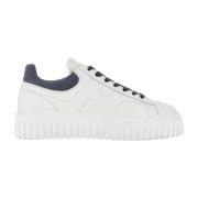 Witte leren sneakers met H-strepen Hogan , White , Dames