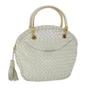 Pre-owned Leather handbags Bottega Veneta Vintage , White , Dames