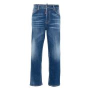 Slim Fit Stretch Katoen Jeans Dsquared2 , Blue , Dames