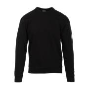 Zwart Licht Fleece Sweatshirt C.p. Company , Black , Heren