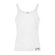 Witte Logo Tanktop Regular Fit Dolce & Gabbana , White , Heren